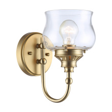 Golden 3610-1W BCB-CLR - Wry Lighting Daphne 1-light Wall Sconce in Brushed Champagne Brass